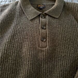 J Crew brown/ green men’s cashmere sweater